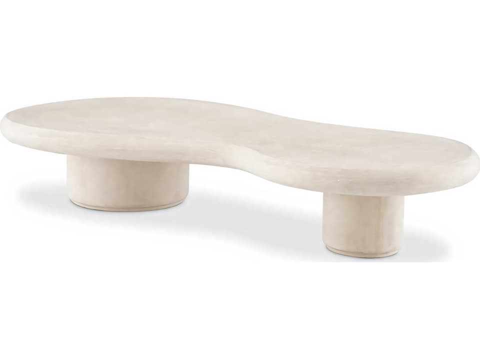 Erato Round GFRC Outdoor Coffee Table in Grey