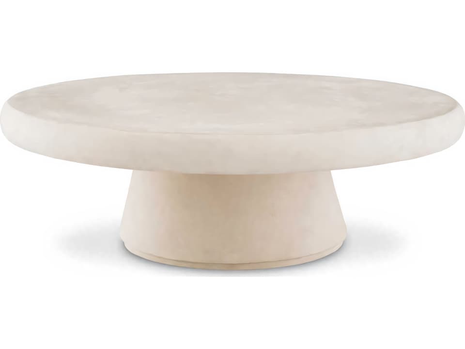 Cleon Round Coffee Table in Smooth Grey