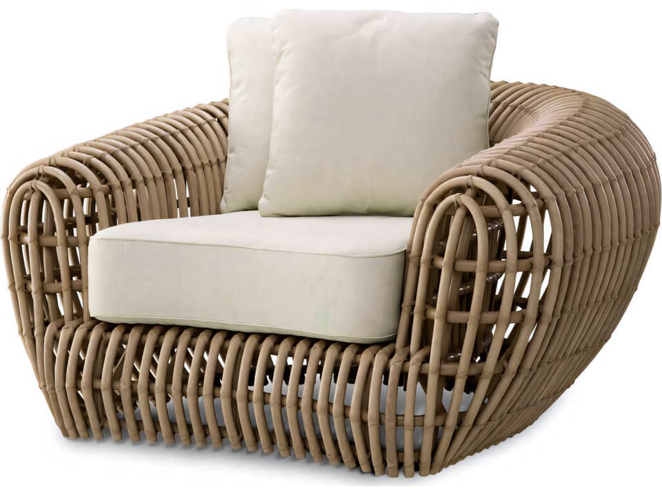Faux Rattan Viola Sand Lounge Chair