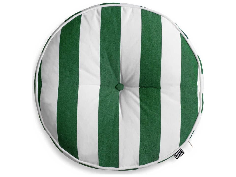 Eichholtz Florent 15-Inch Round Sunbrella Throw Pillow in Forest Green