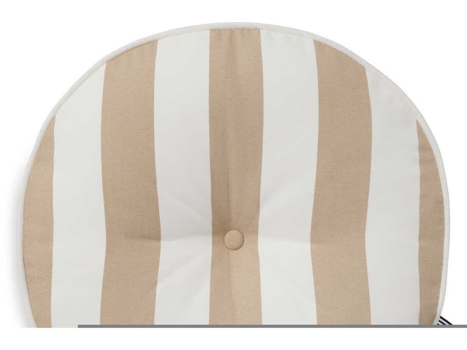 Florent 16 Inch Round Throw Pillow in Beige Solution-Dyed Acrylic