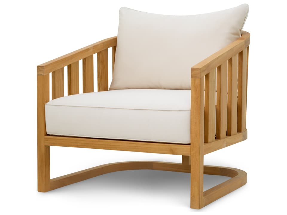 Aruba Natural Teak | Sunbrella Canvas Cushion Lounge Chair