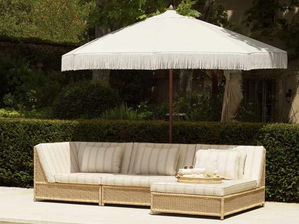 Hampton Faux Rattan Wicker Sectional Lounge Set