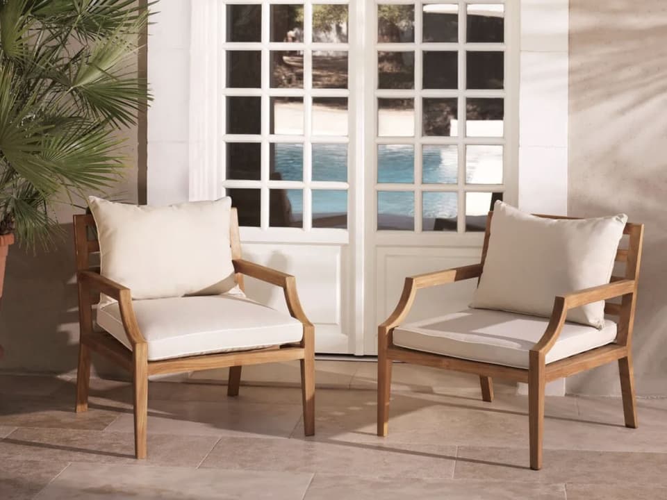 Hera Natural Teak Lounge Chair Set