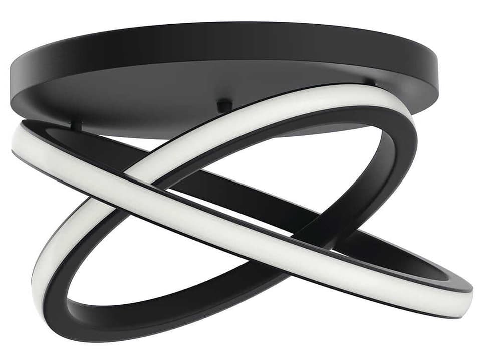 Caputo 2-Light Matte Black LED Flush Mount