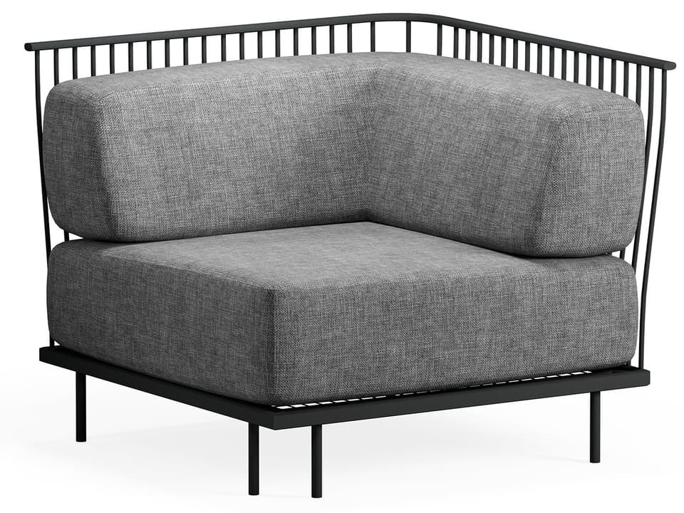 Cannolè 35-Inch Steel Corner Lounge Module