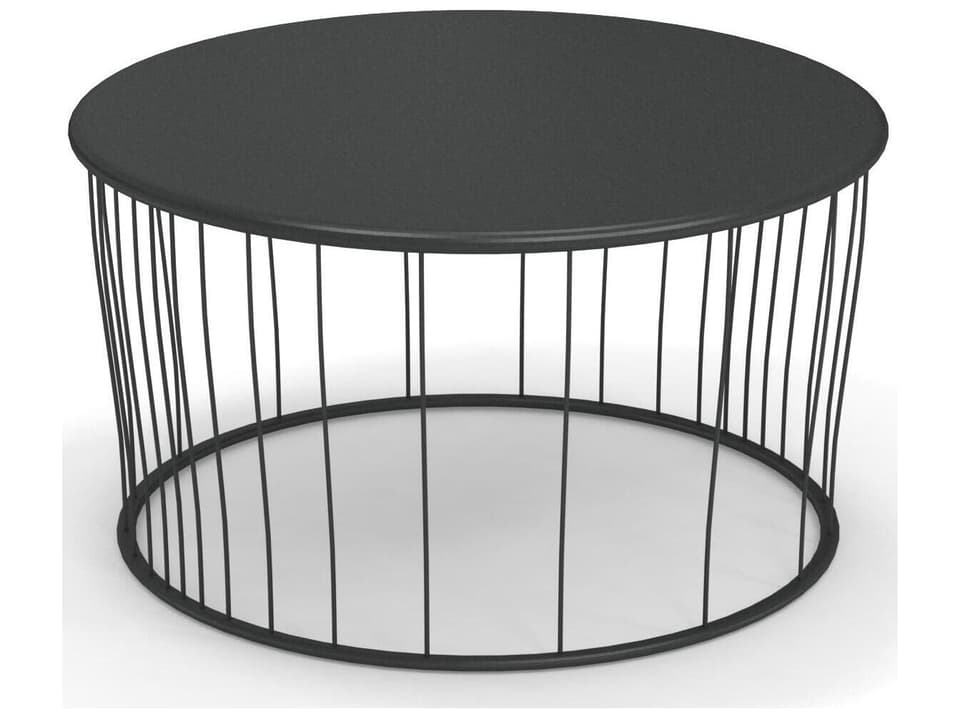 Cannole 41 Inch Round Steel Coffee Table