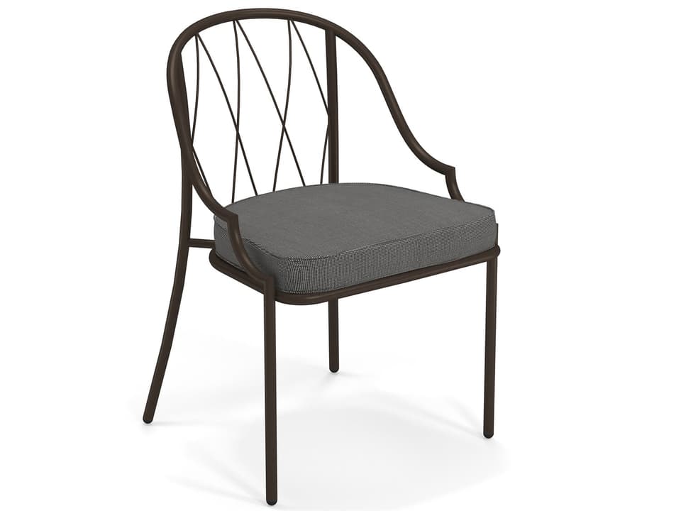 Como Steel Cushion Outdoor Patio Dining Chair