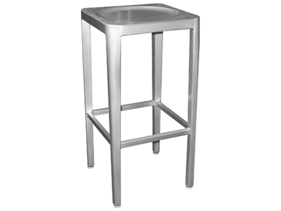 Anna Aluminum Backless Bar Stool Outdoor