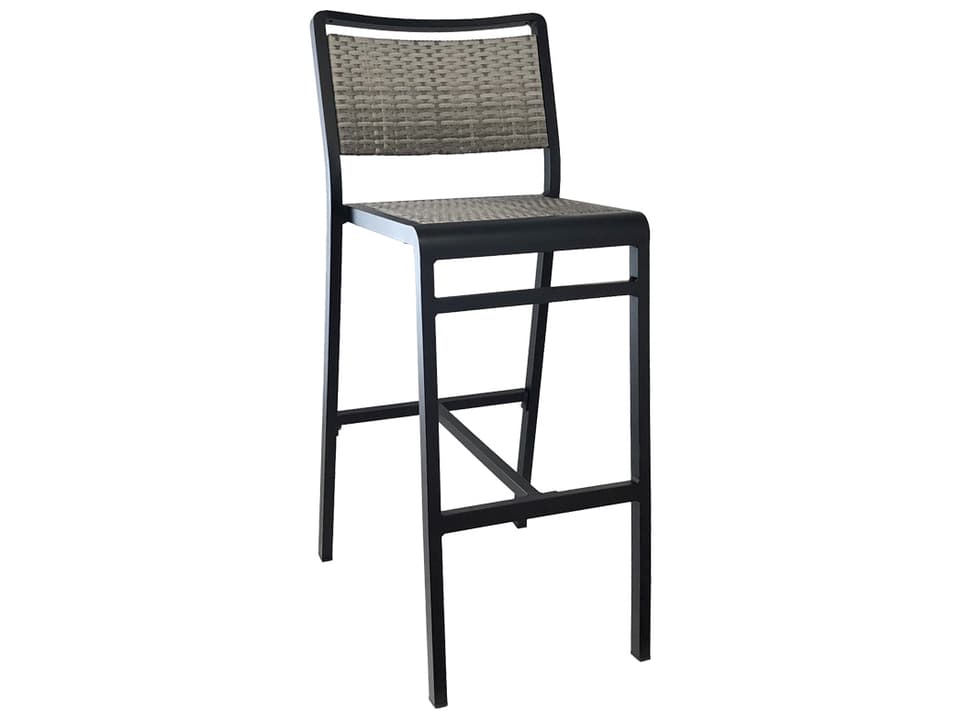 Sid Aluminum Wicker Bar Stool