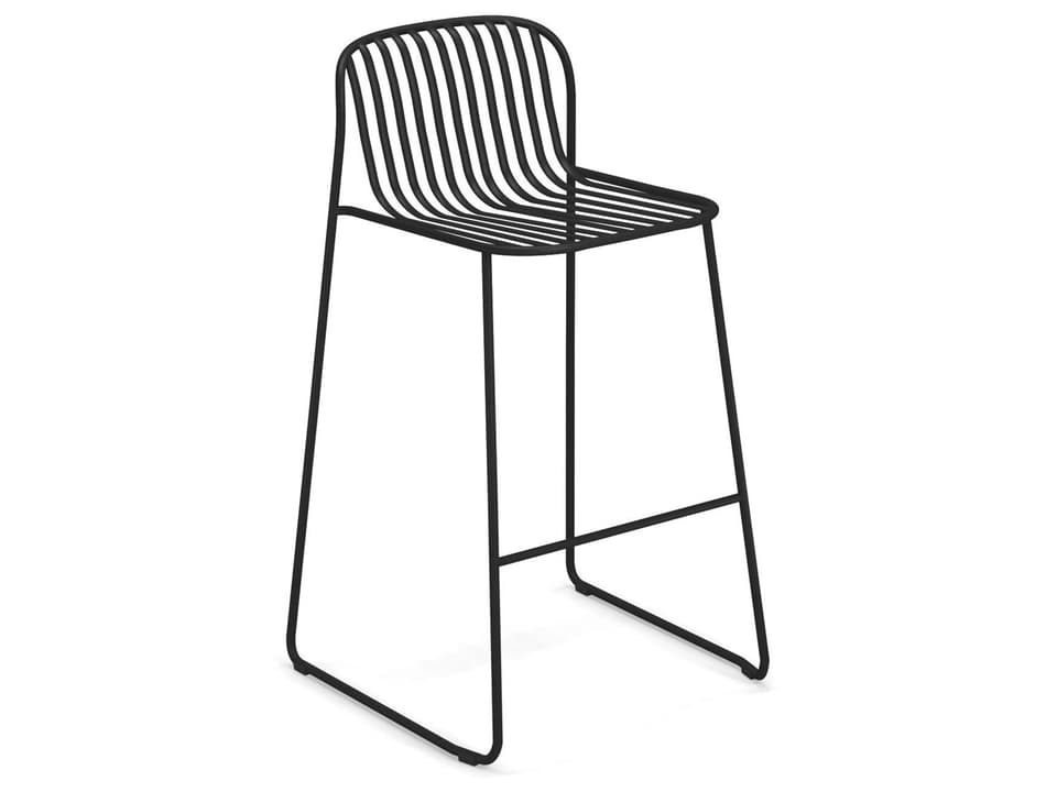 Riviera Steel Metal Outdoor Patio Bar Stool