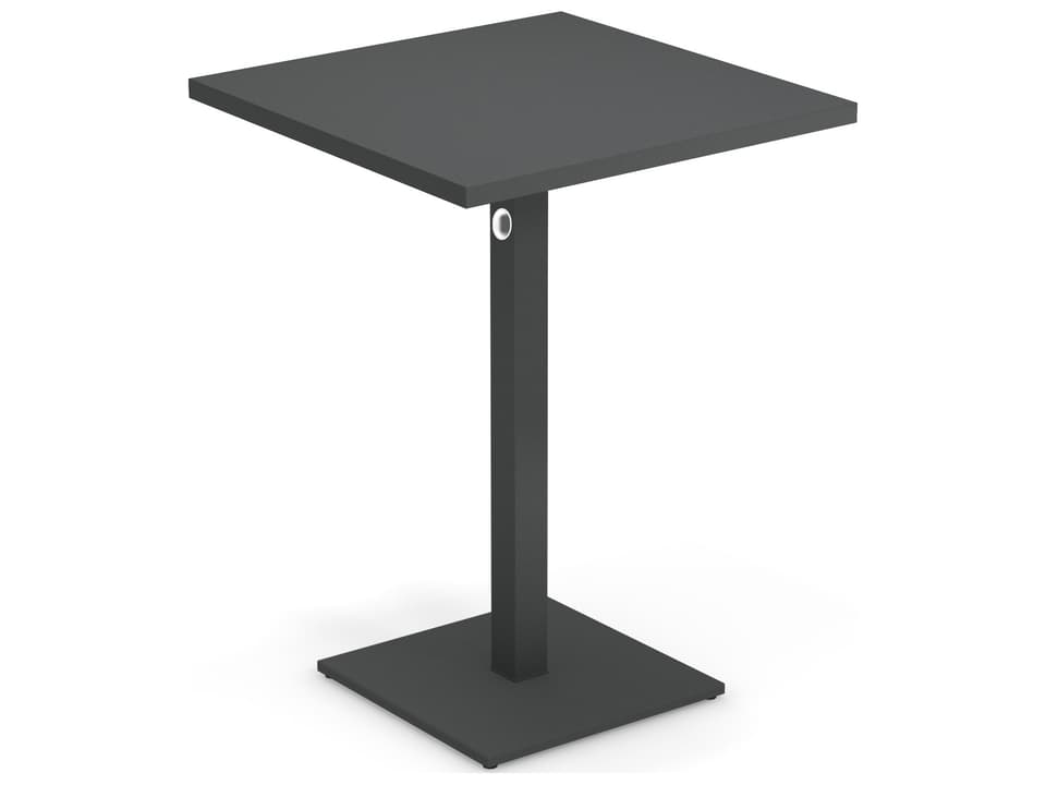 Lock 32 Inch Square Steel Bar Table in Iron