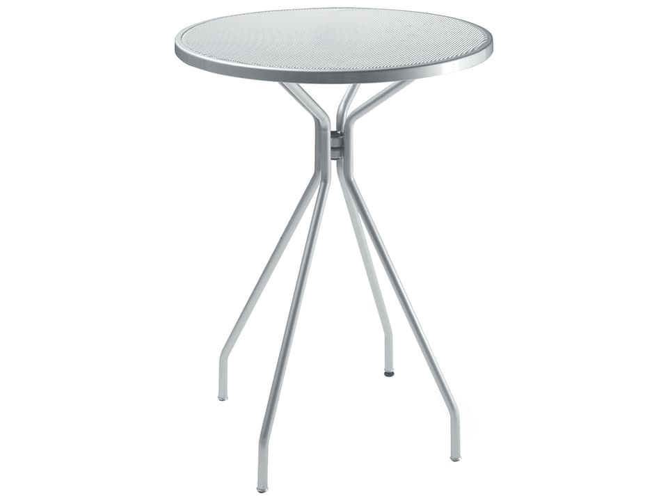 Cambi 32-Inch Round Steel Bar Table in Antique Iron