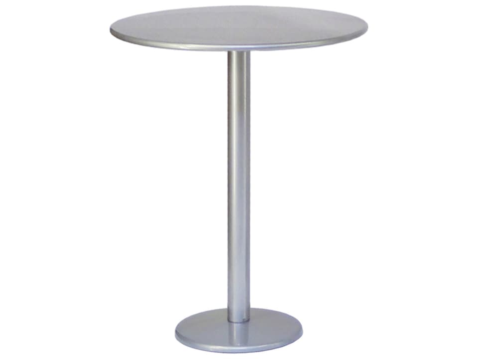 Bistro 32 Inch Round Steel Bar Table in Antique Bronze