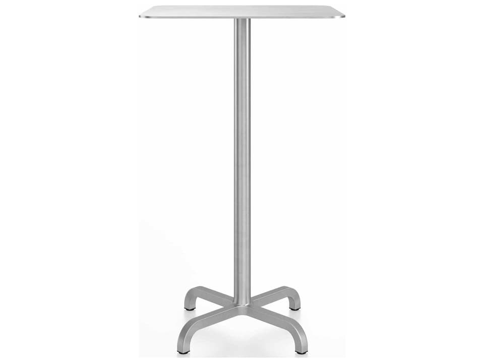 20-06 By Norman Foster Square Bar Table with Wood Top