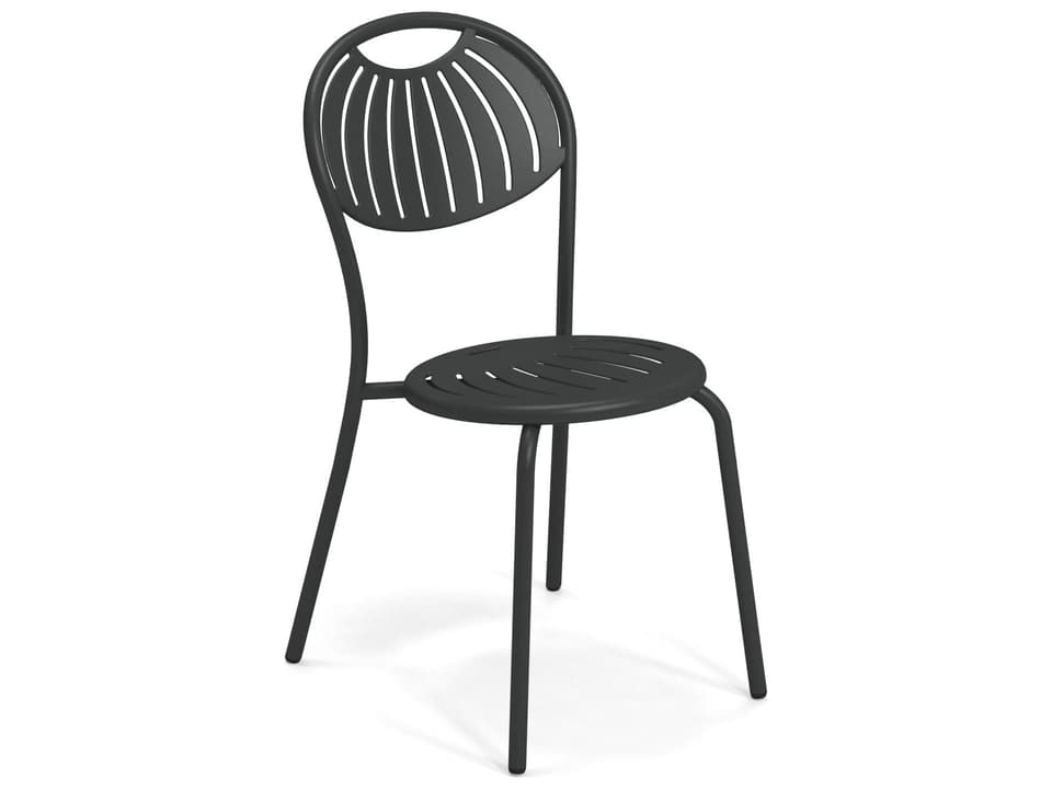 Coupole Steel Stackable Outdoor Patio Dining Side Chair
