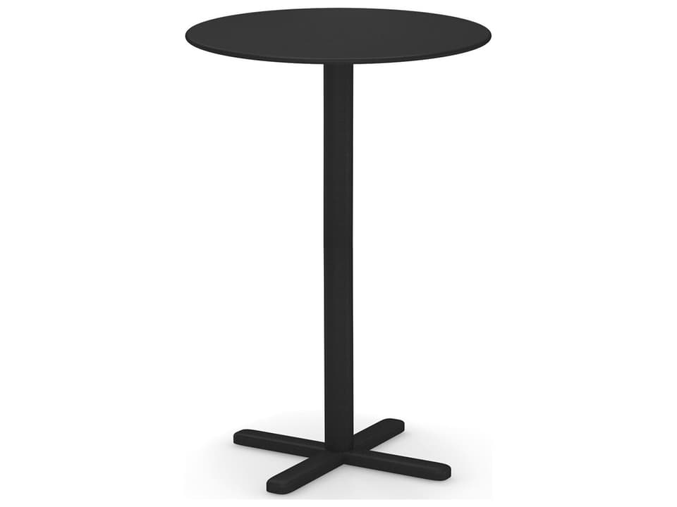 Darwin 32-Inch Round Steel Bar Table