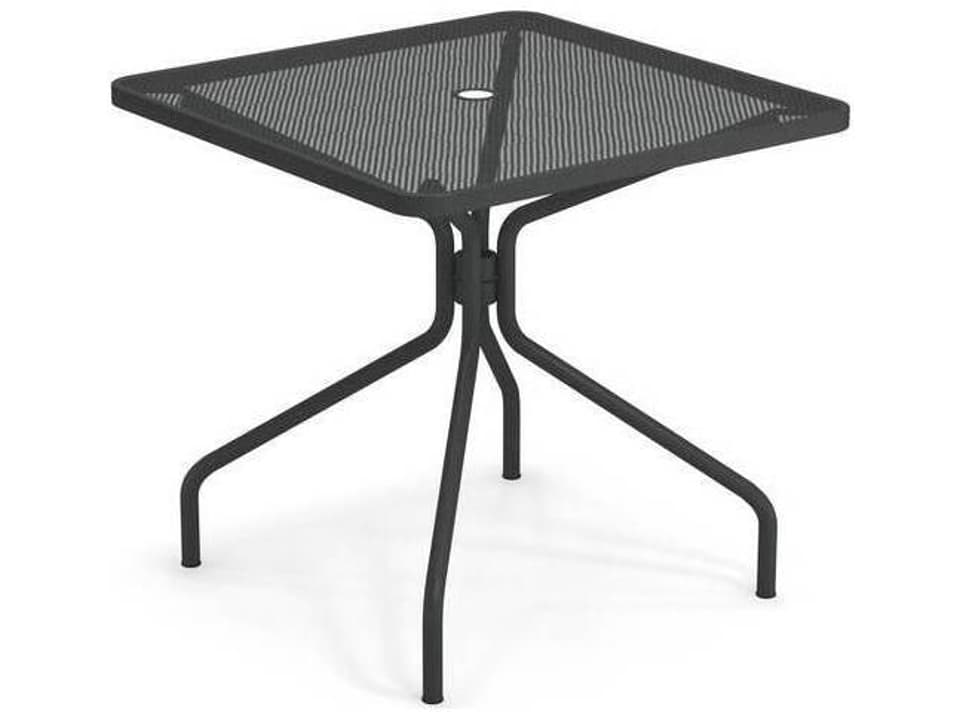 Cambi Steel Square Umbrella Hole Dining Table