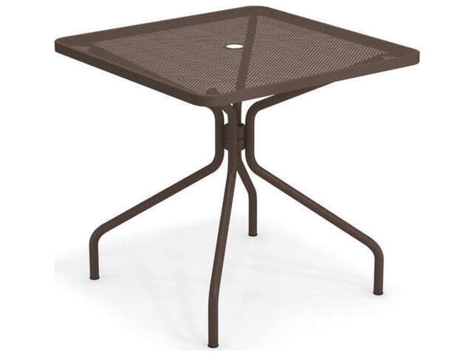 Cambi Steel Square Umbrella Hole Dining Table
