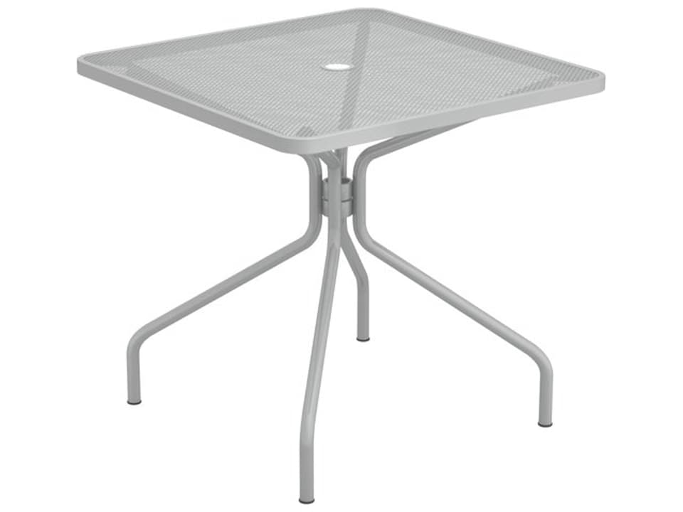 Cambi Steel Square Umbrella Hole Dining Table