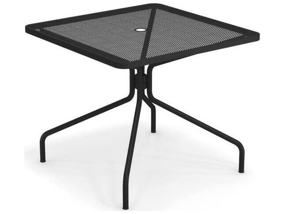Cambi Steel Square Umbrella Hole Dining Table