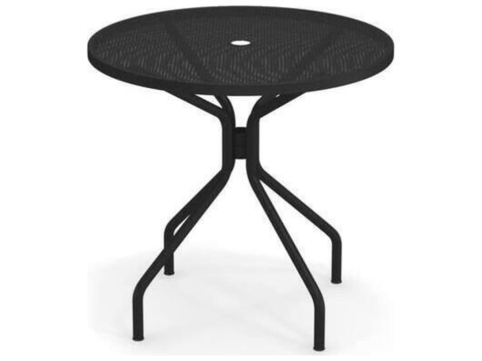 Cambi Steel Round Umbrella Hole Dining Table