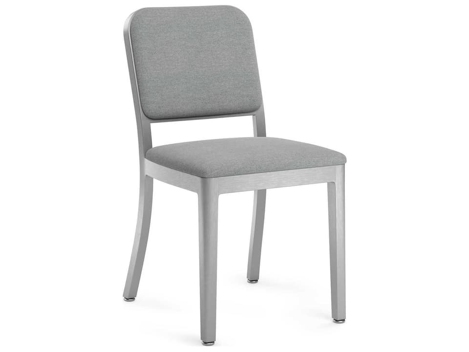 Navy Officer By Jasper Morrison Gray Upholstered Side Dining Chair