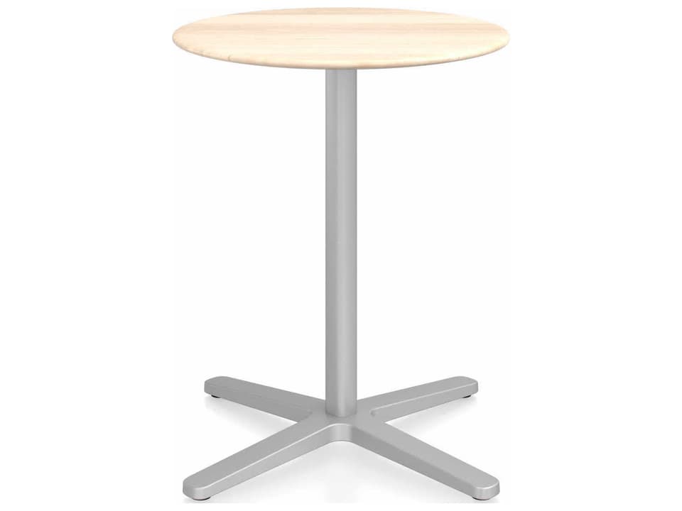 Emeco 2-Inch Collection Round Dining Table with X-Base by Jasper Morrison