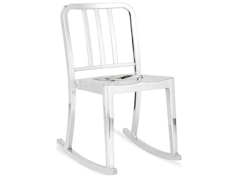 Emeco Heritage Polished Aluminum Rocker Dining Side Chair