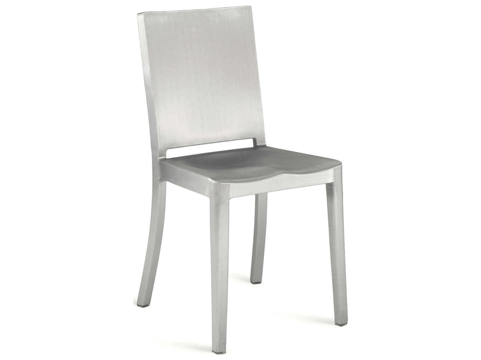 Hudson Brushed Aluminum Dining Side Chair