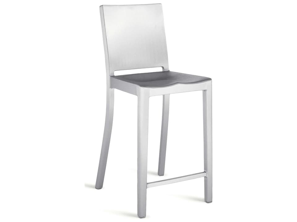 Hudson Brushed Aluminum Counter Stool