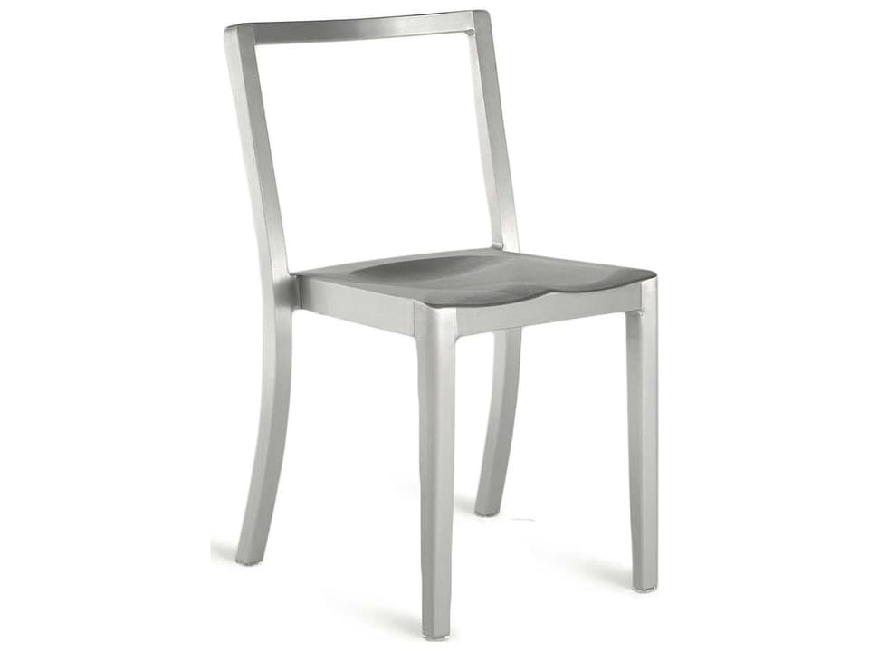 Emeco Icon Brushed Aluminum Dining Side Chair by Philippe Starck