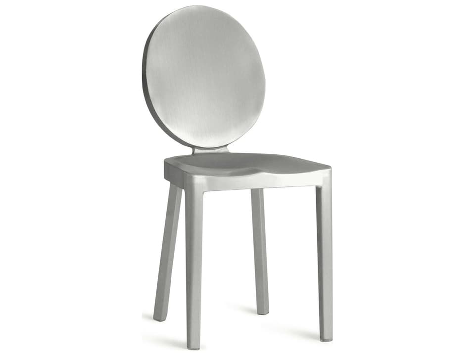 Kong Brushed Aluminum Dining Side Chair
