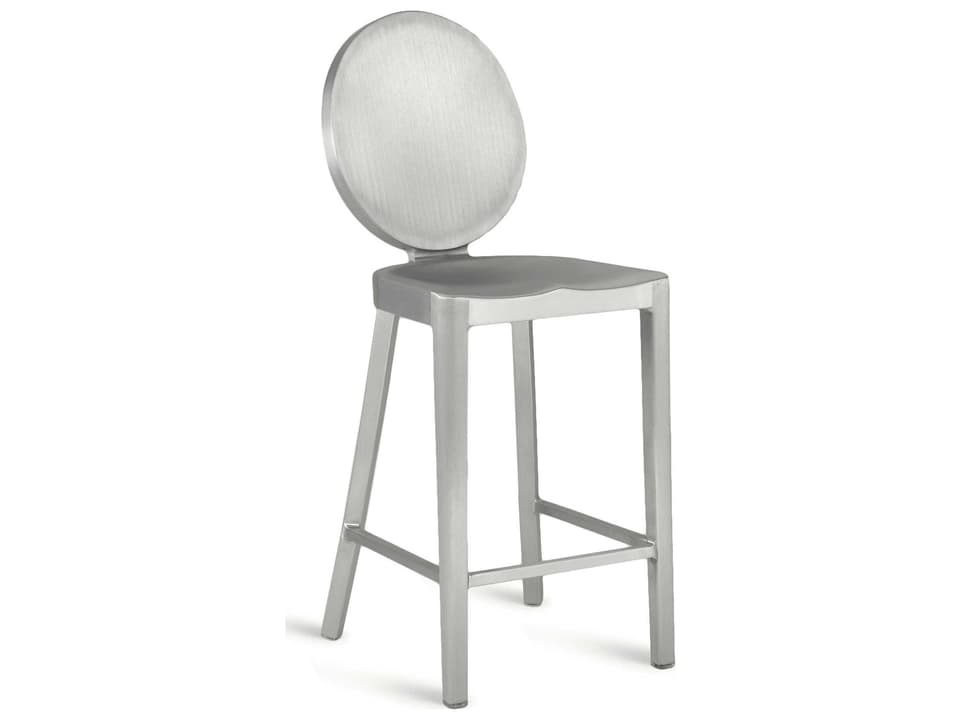 Kong Brushed Aluminum Counter Stool