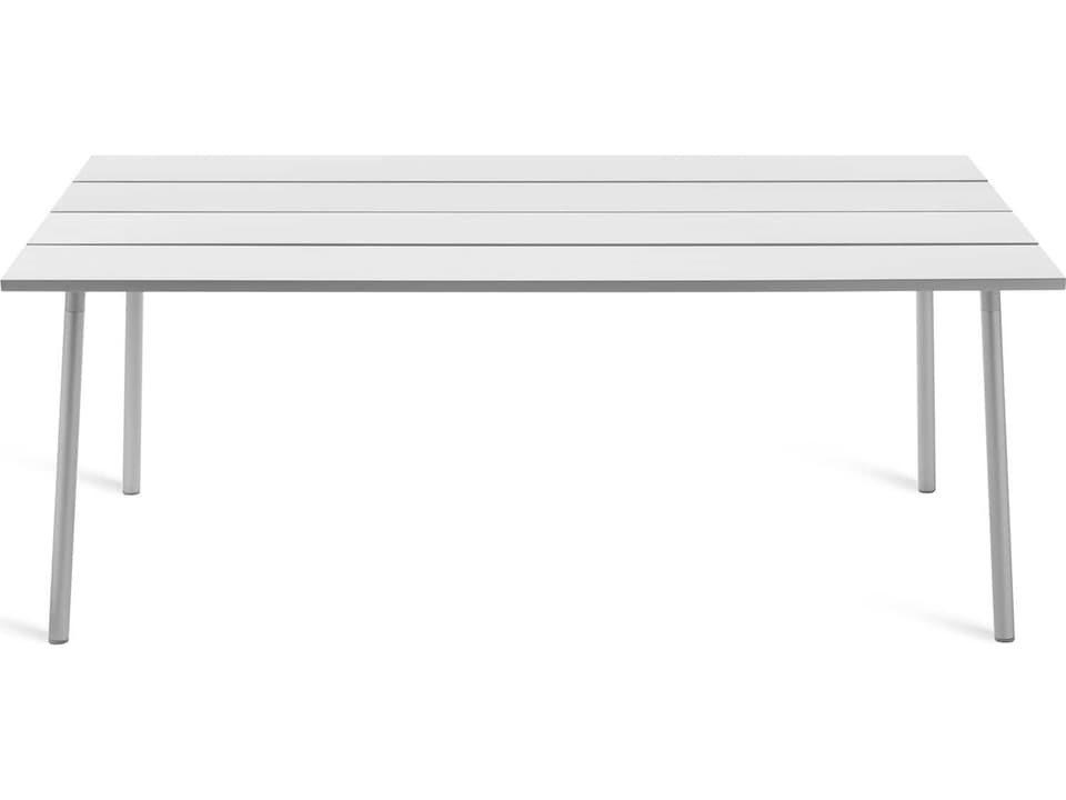 Emeco Run By Sam Hecht And Kim Colin 72-Inch Rectangular Dining Table in Clear Anodized Aluminum