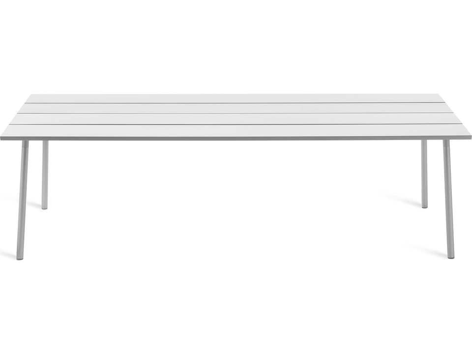Emeco Run By Sam Hecht And Kim Colin Rectangular Dining Table in Clear Anodized Aluminum