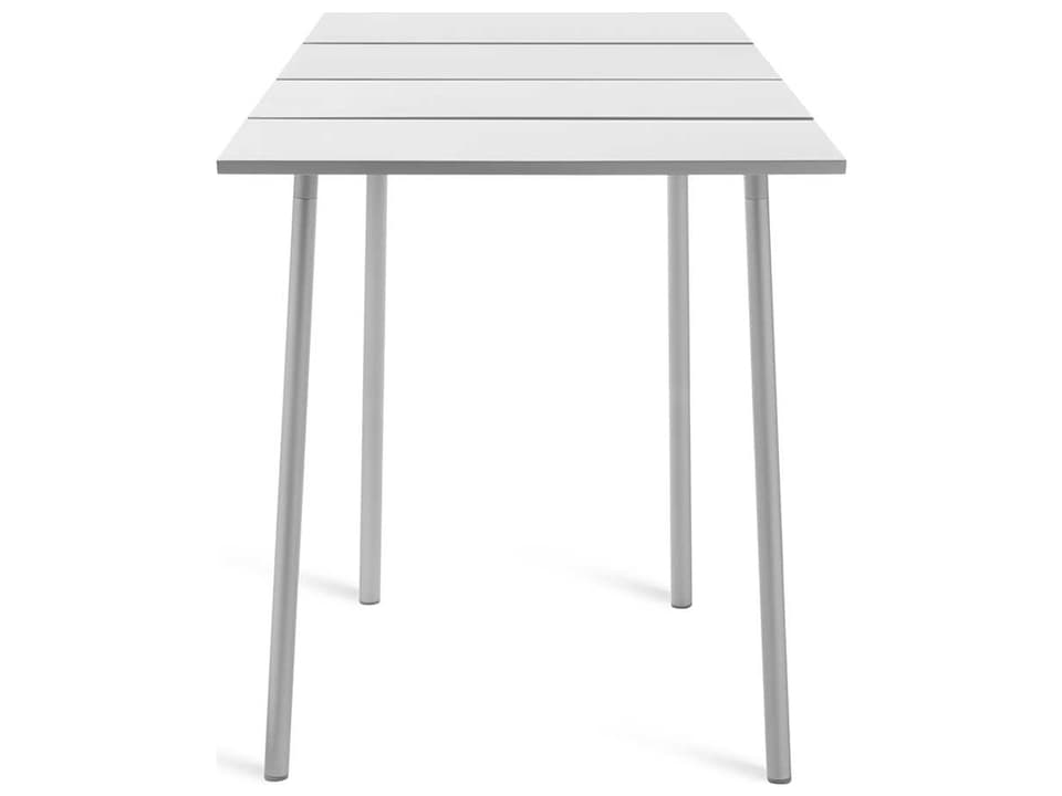 Emeco Run 32-Inch Square Bar Table in Clear Anodized Aluminum
