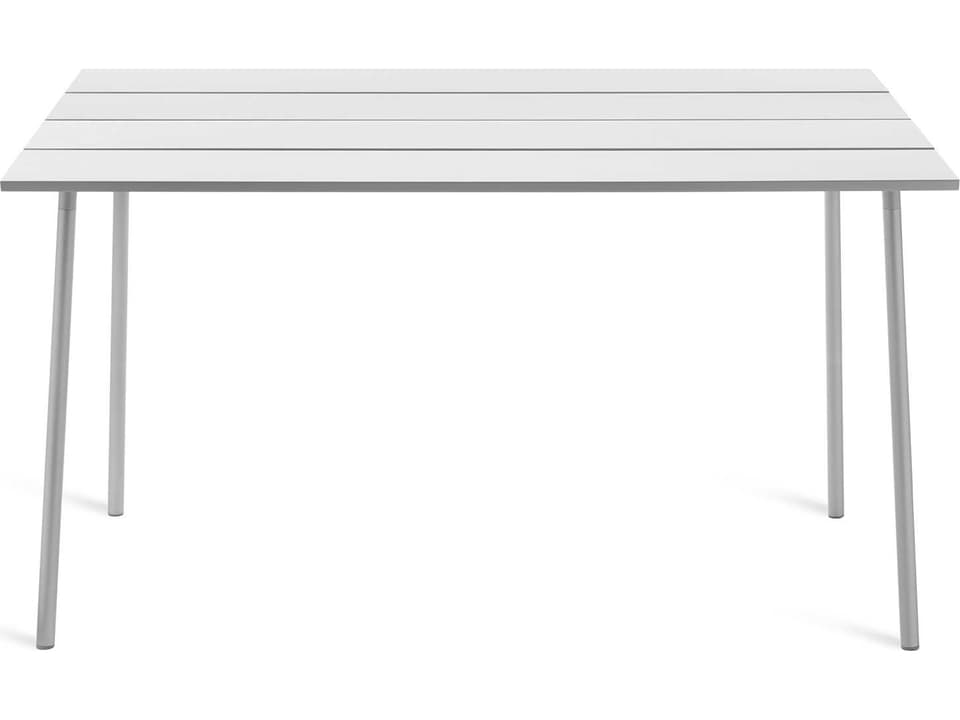 Run 72-Inch Rectangle Bar Height Table Clear Anodized Aluminum