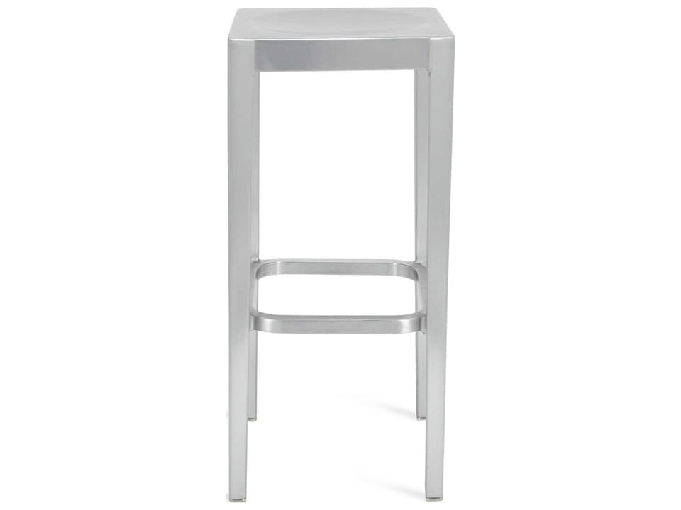 STOL 30-Inch Brushed Aluminum High Bar Stool