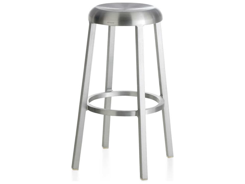 Za by Naoto Fukasawa Recycled Aluminum Bar Height Stool