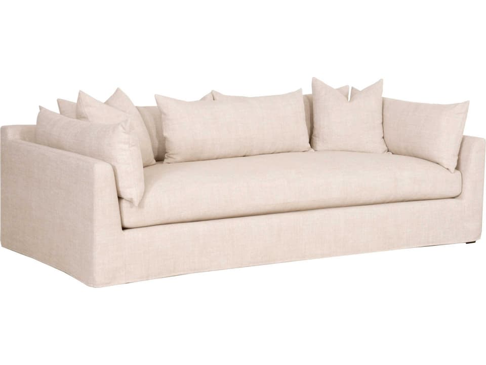 Haven 95-Inch 3-Seat Slipcover Sofa in Bisque Fabric