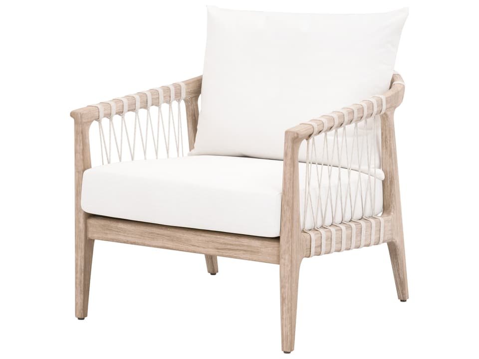 Pacific Accent Chair in LiveSmart Peyton-Pearl Fabric and Natural Gray Mahogany
