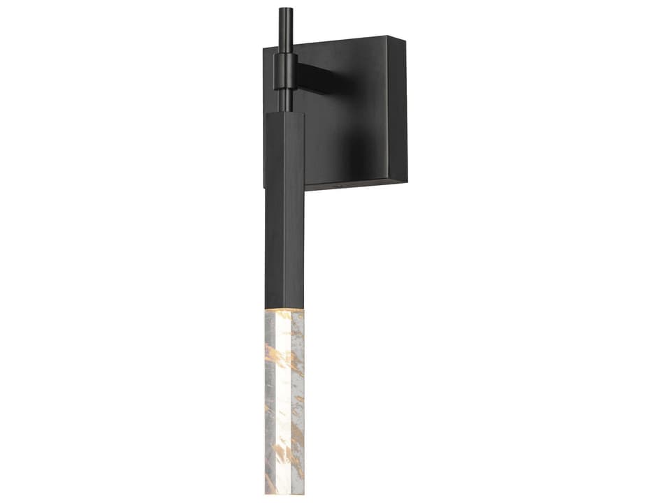 Diaphane 1-Light Black Crystal LED Wall Sconce