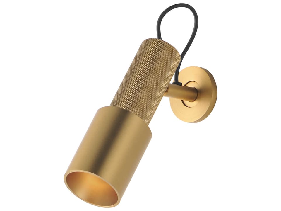 1-Light Natural Aged Brass Wall Sconce