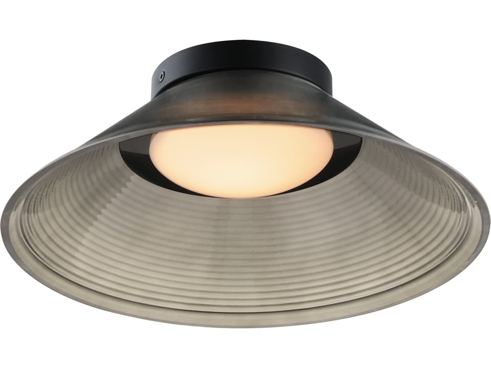 Jensen 1-Light Black Flush Mount