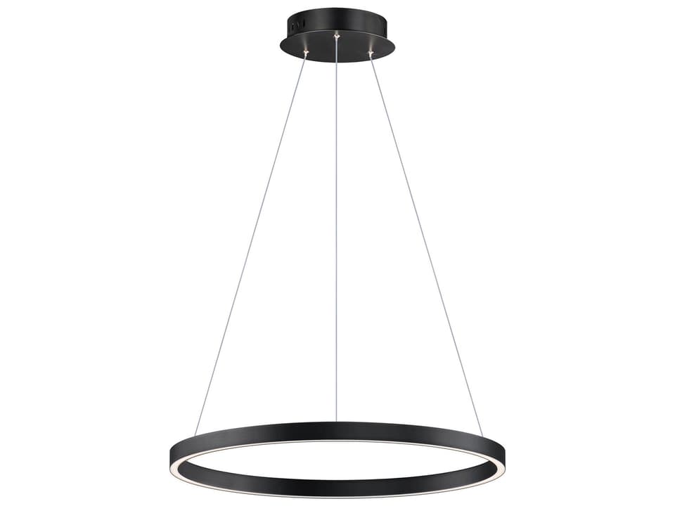 Groove LED Single Pendant Light in Black