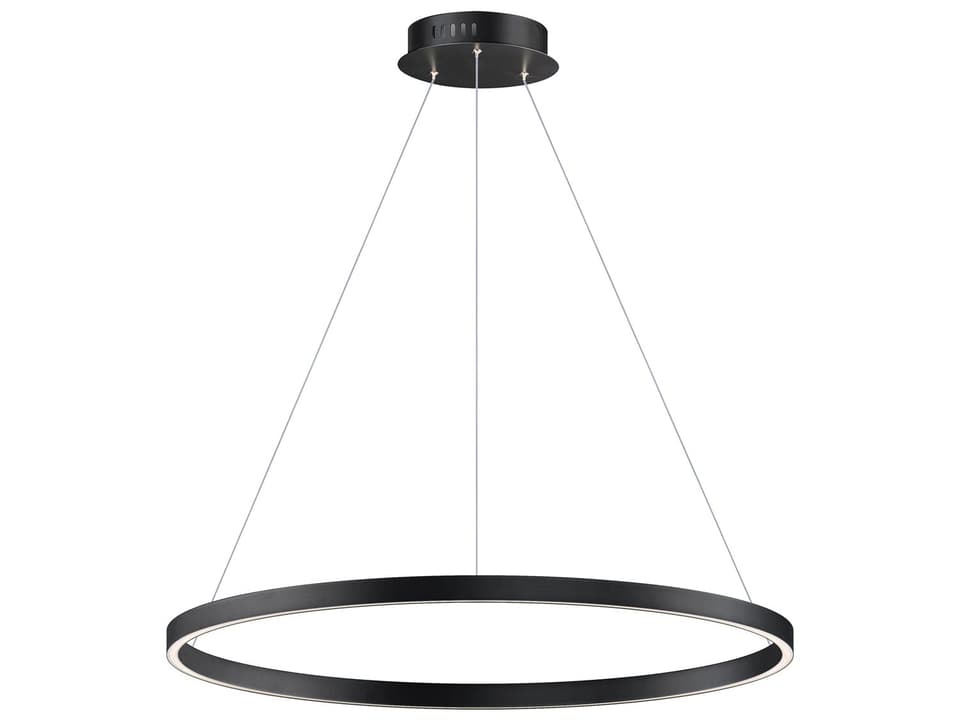 Groove Single Pendant Light in Black