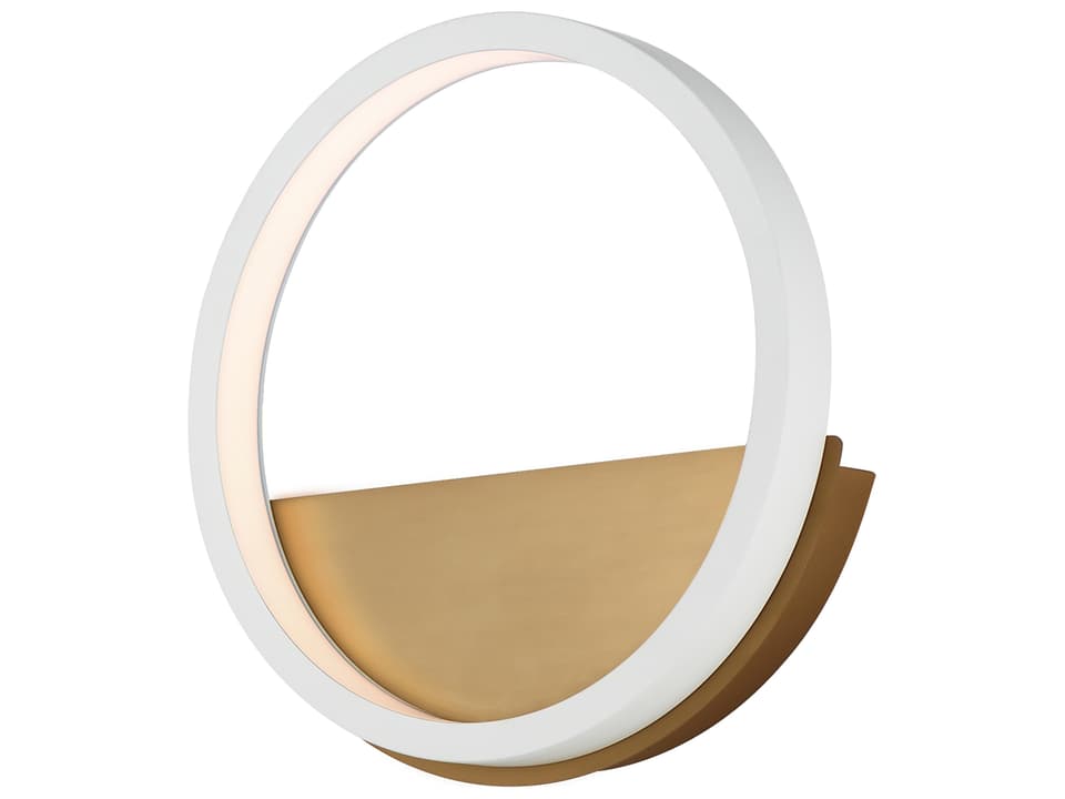 Hoopla 12-Light White Gold Wall Sconce