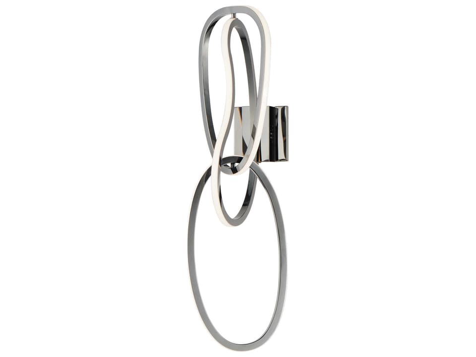 Unity 3-Light Black Chrome Wall Sconce