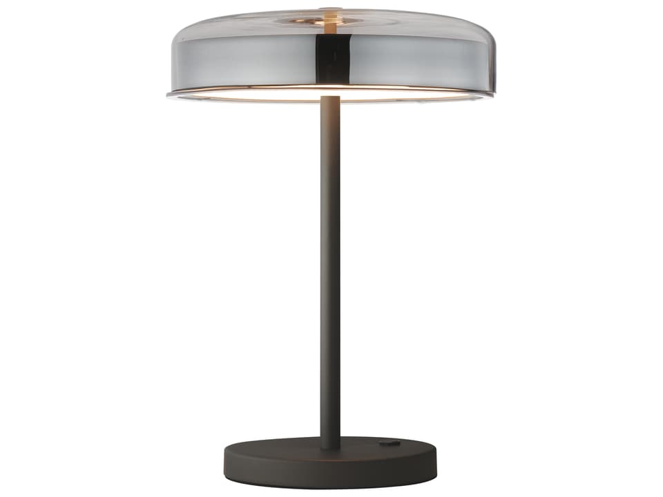 Voto Gunmetal Smoke Pc Black Table Lamp